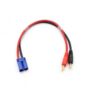 Gold Plated 4.0mm Banana to EC5 Connector Charger Cable for RC Battery